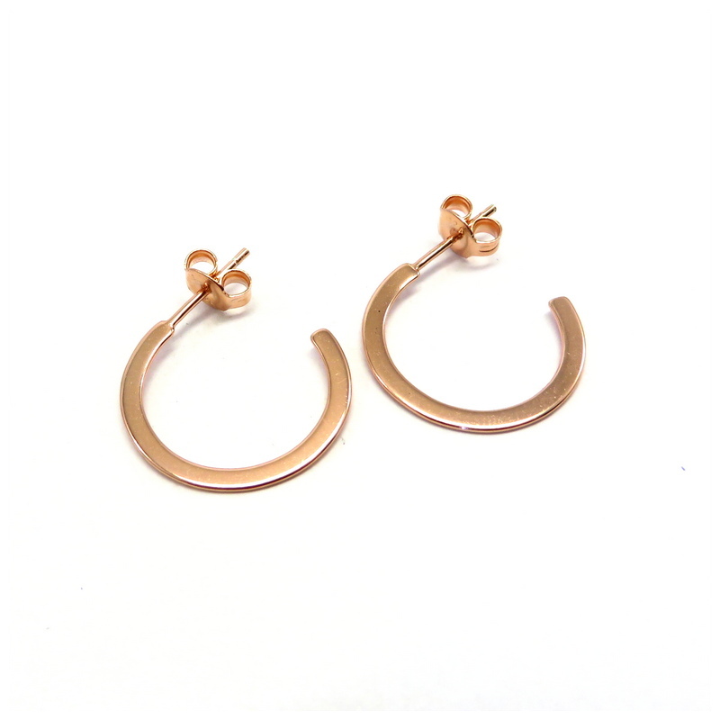 Rose Gold Plated Sterling Silver Hoop Earrings