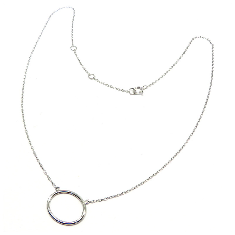 Oval Sterling Silver Necklace