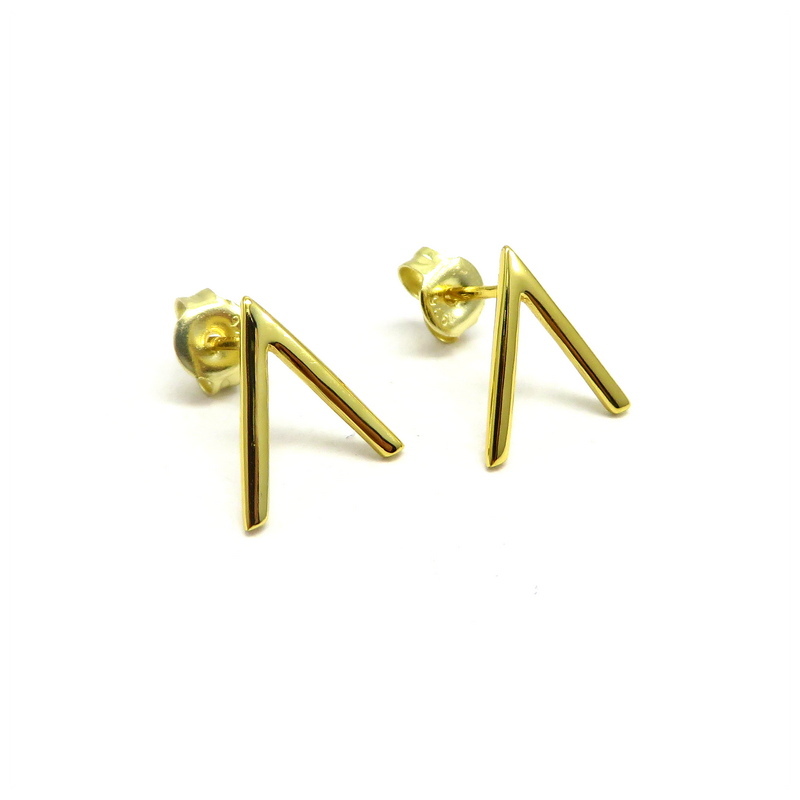 Arrow Gold Plated Sterling Silver Earrings