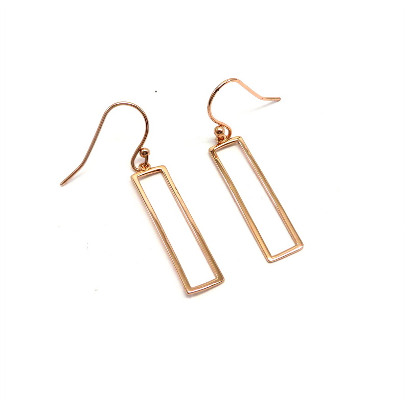Rose Gold Plated Sterling Silver Hook Earrings