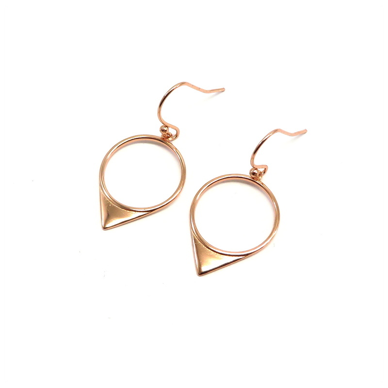 Rose Gold Plated Sterling Silver Hook Earrings