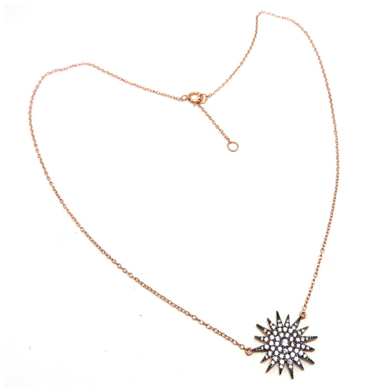 Star Rose Gold Plated Sterling Silver Necklace