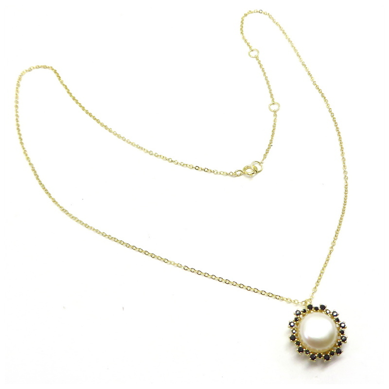 Freshwater Pearl Gold Plated Sterling Silver Necklace