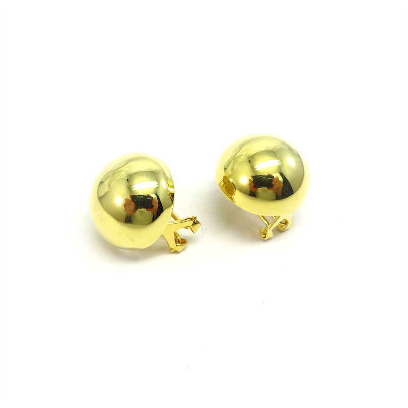 Ball Gold Plated Sterling Silver Earrings