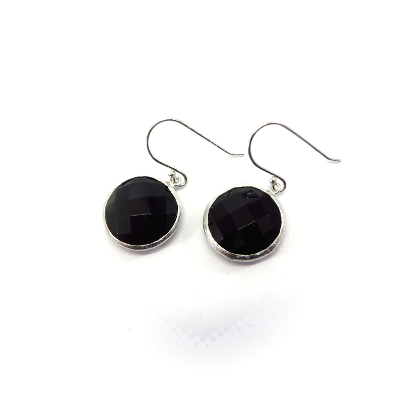 Black onyx Sterling Silver Earrings