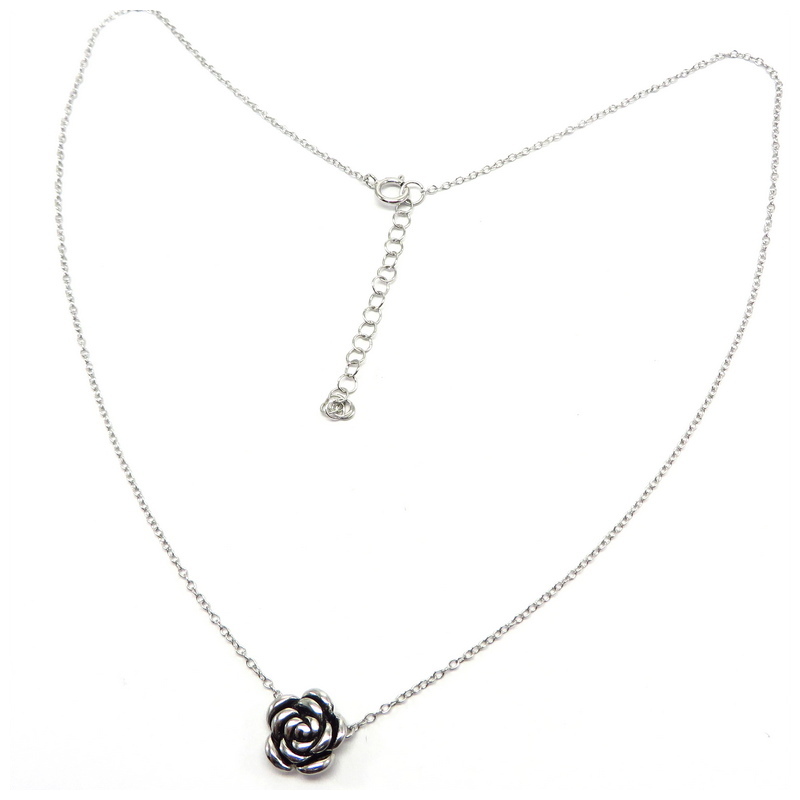 Rose Sterling Silver Necklace