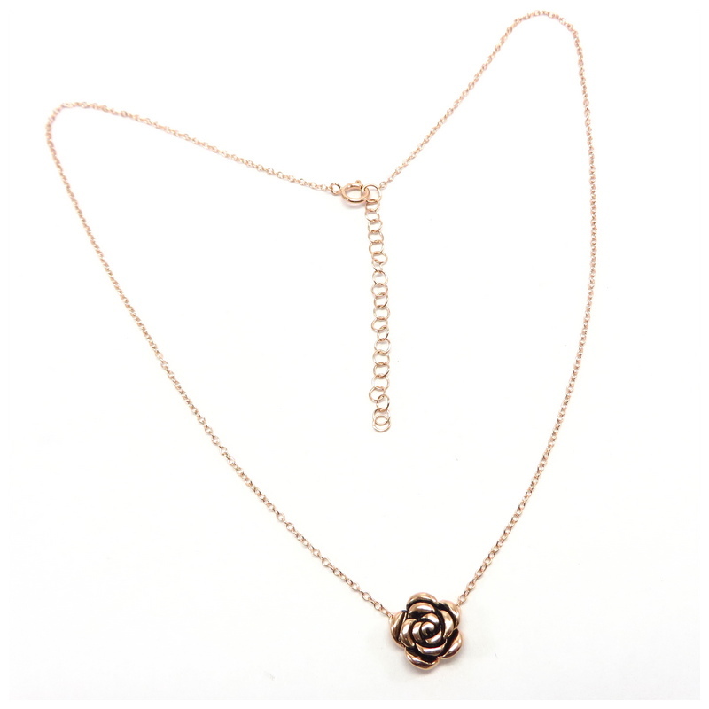 Rose Rose Gold Plated Sterling Silver Necklace
