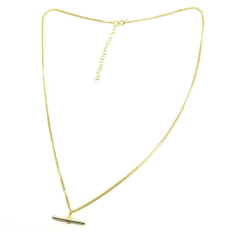 Bar Gold Plated Sterling Silver Necklace