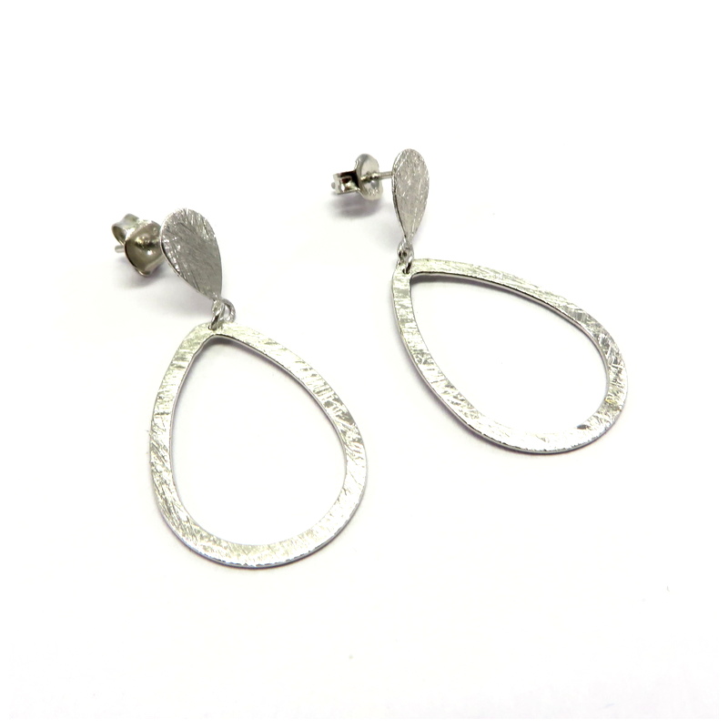 Teardrop Sterling Silver Earrings