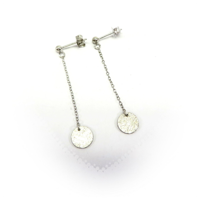 Disc Sterling Silver Earrings