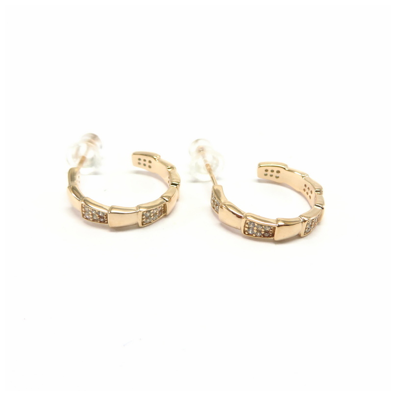 Cubic Zirconia Rose Gold Plated Hoop Earrings