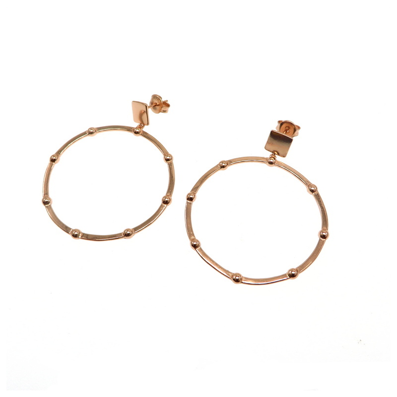 Rose Gold Plated Sterling Silver Earrings