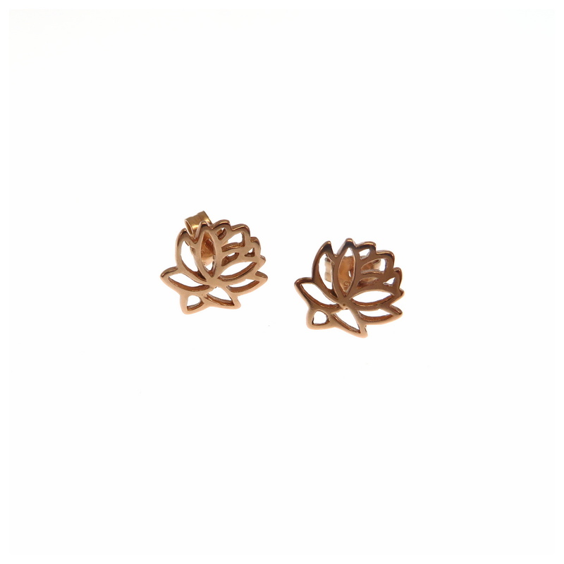 Rose Gold Plated Sterling Silver Stud Earrings