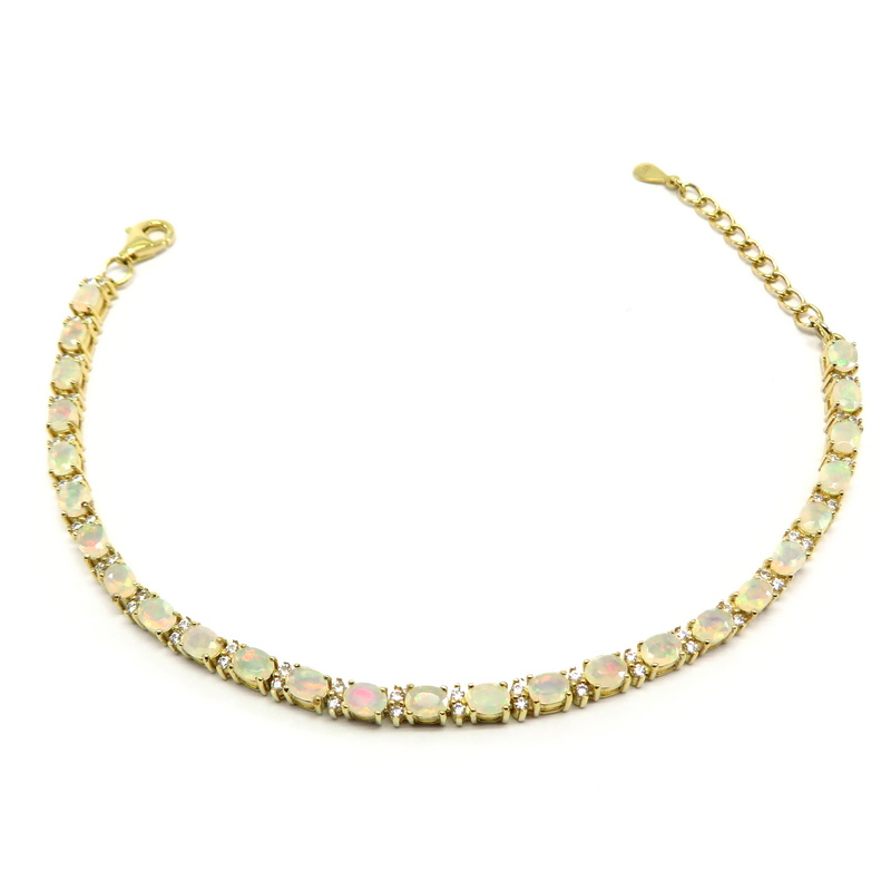 Ethiopian Opal Tennis Bracelet