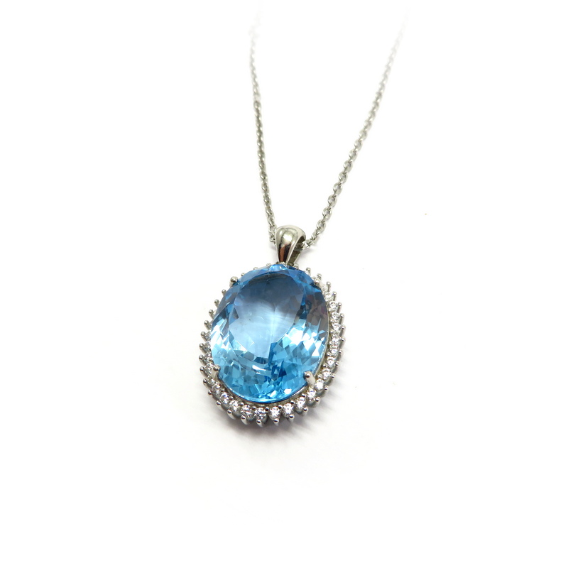 Blue Topaz Pendant