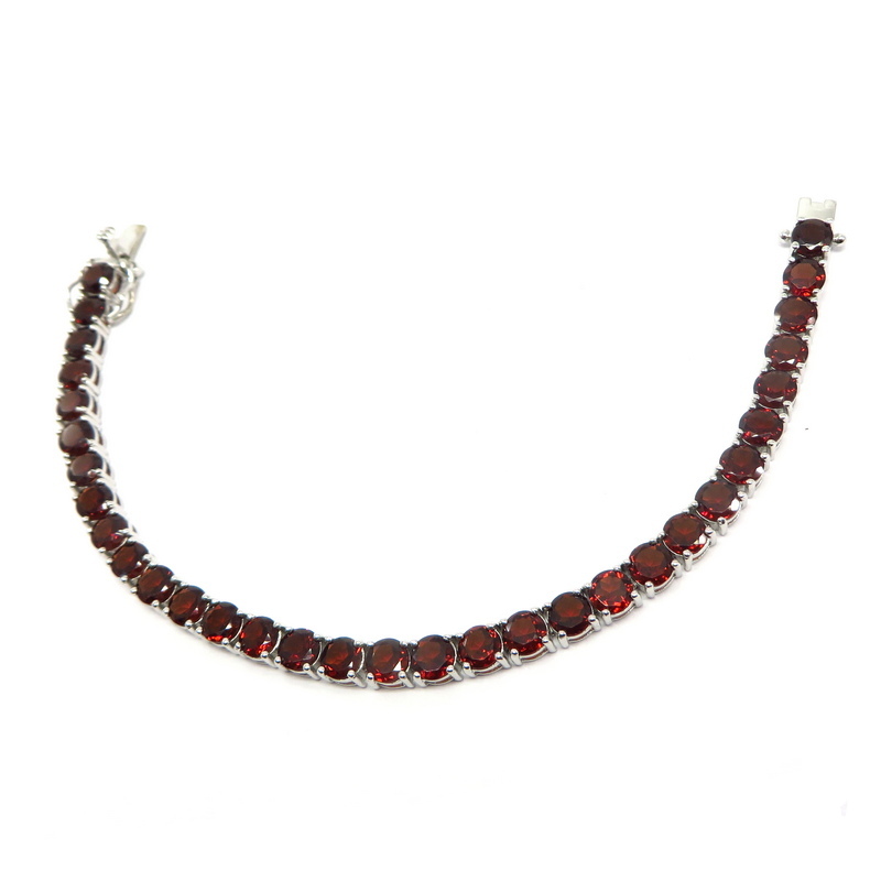Garnet Tennis Bracelet