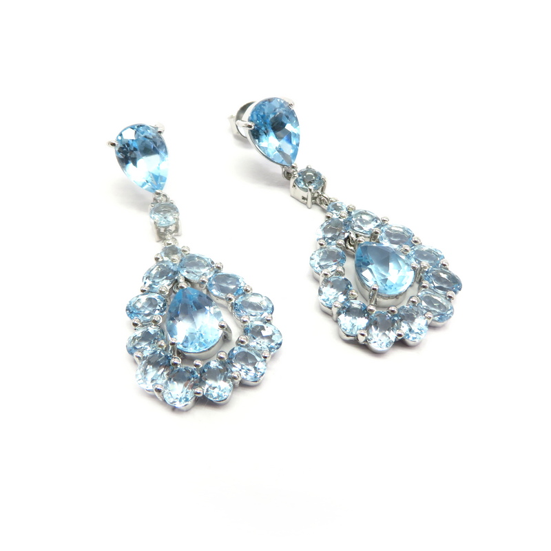 Blue Topaz Earrings