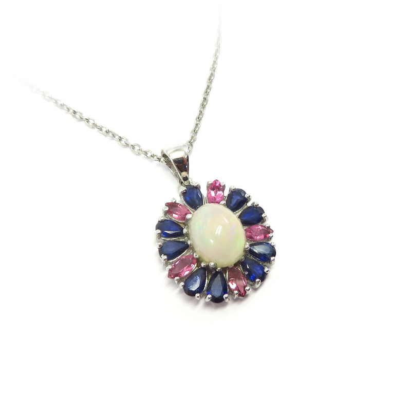 Opal and Sapphire Pendant