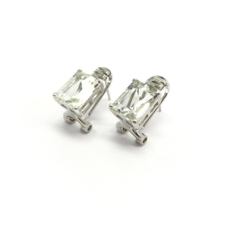 Green Amethyst Earrings