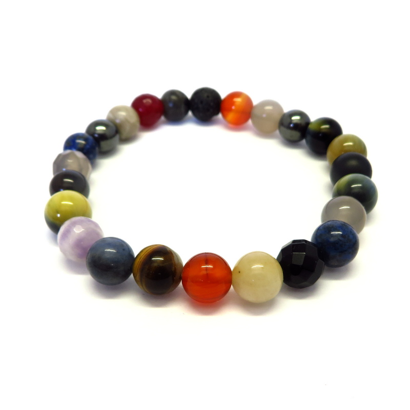 Energetic Mixed Gemstone Bead Bracelet