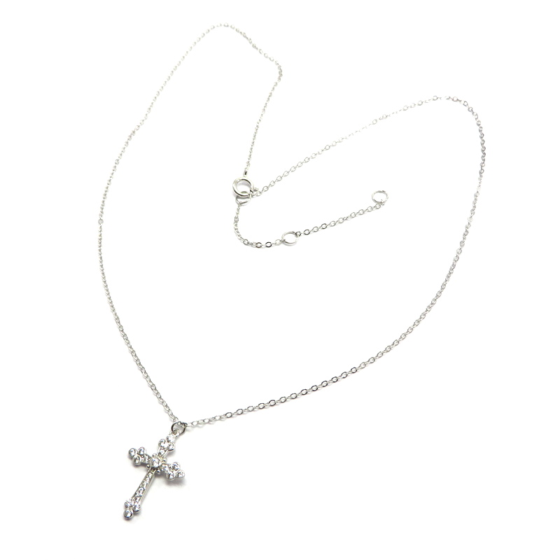 Silver Chain Necklace with the Pendant