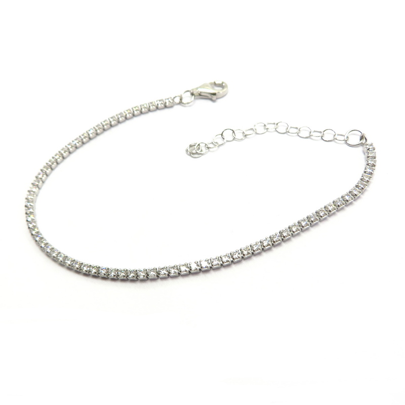 Silver Tennis Bracelet with Cubic Zirconia