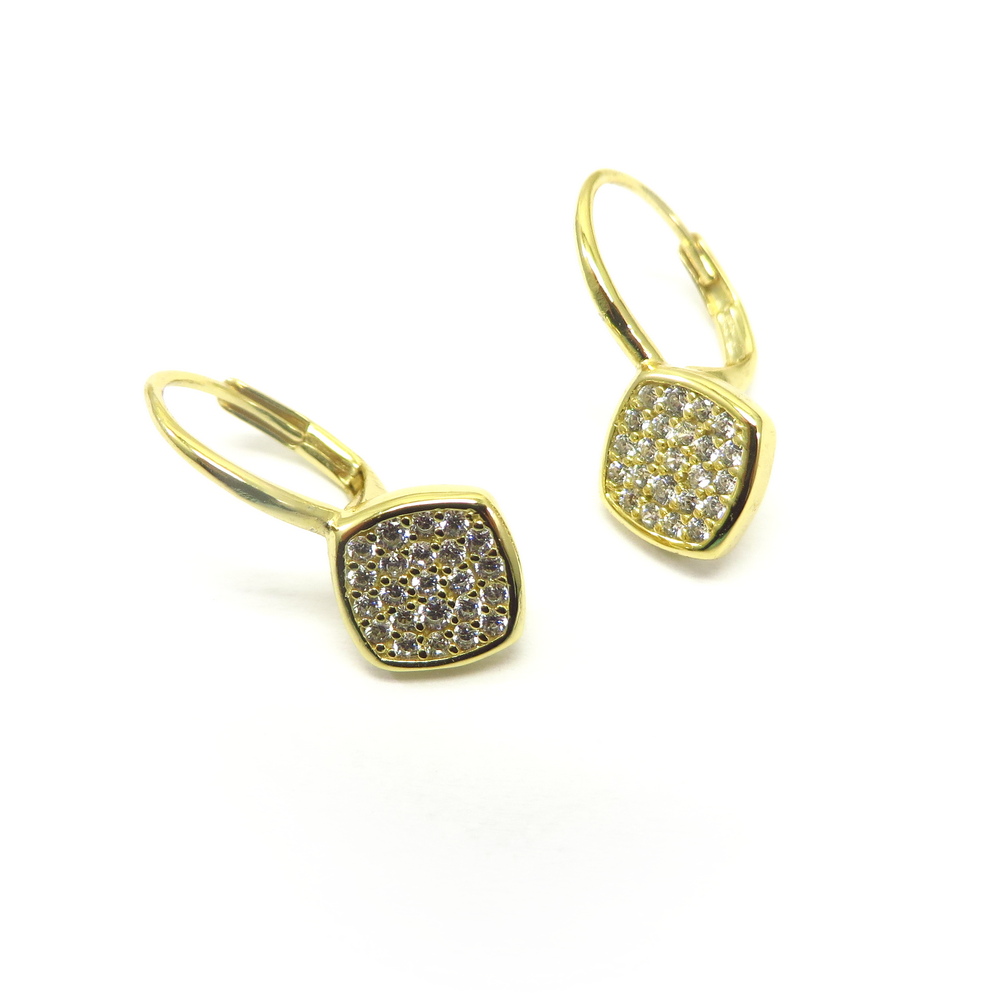 Gold Plated Earrings with Cubic Zirconia