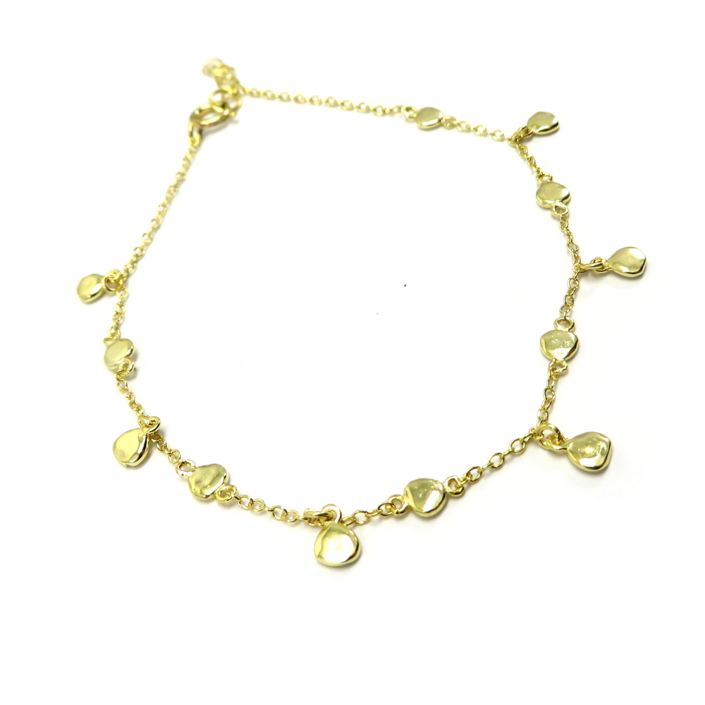 Gold Plated Silver Chain Bobble Bracelet