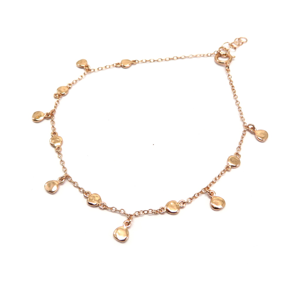 Rose Gold Plated Silver Bobble Bracelet