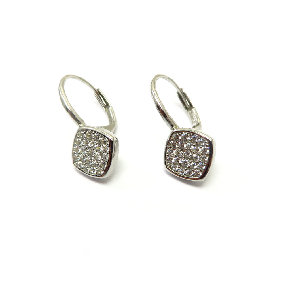 Silver Earrings with Cubic Zirconia