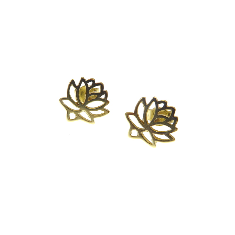 Gold Plated Silver Flower Stud Earrings