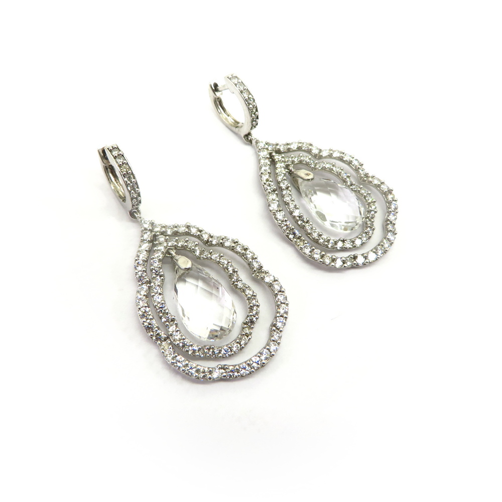 White Topaz Earrings