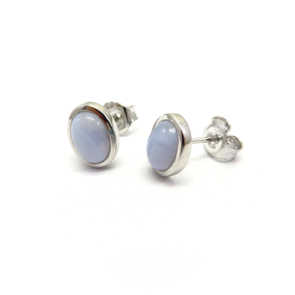 Blue Lace Agate Earrings