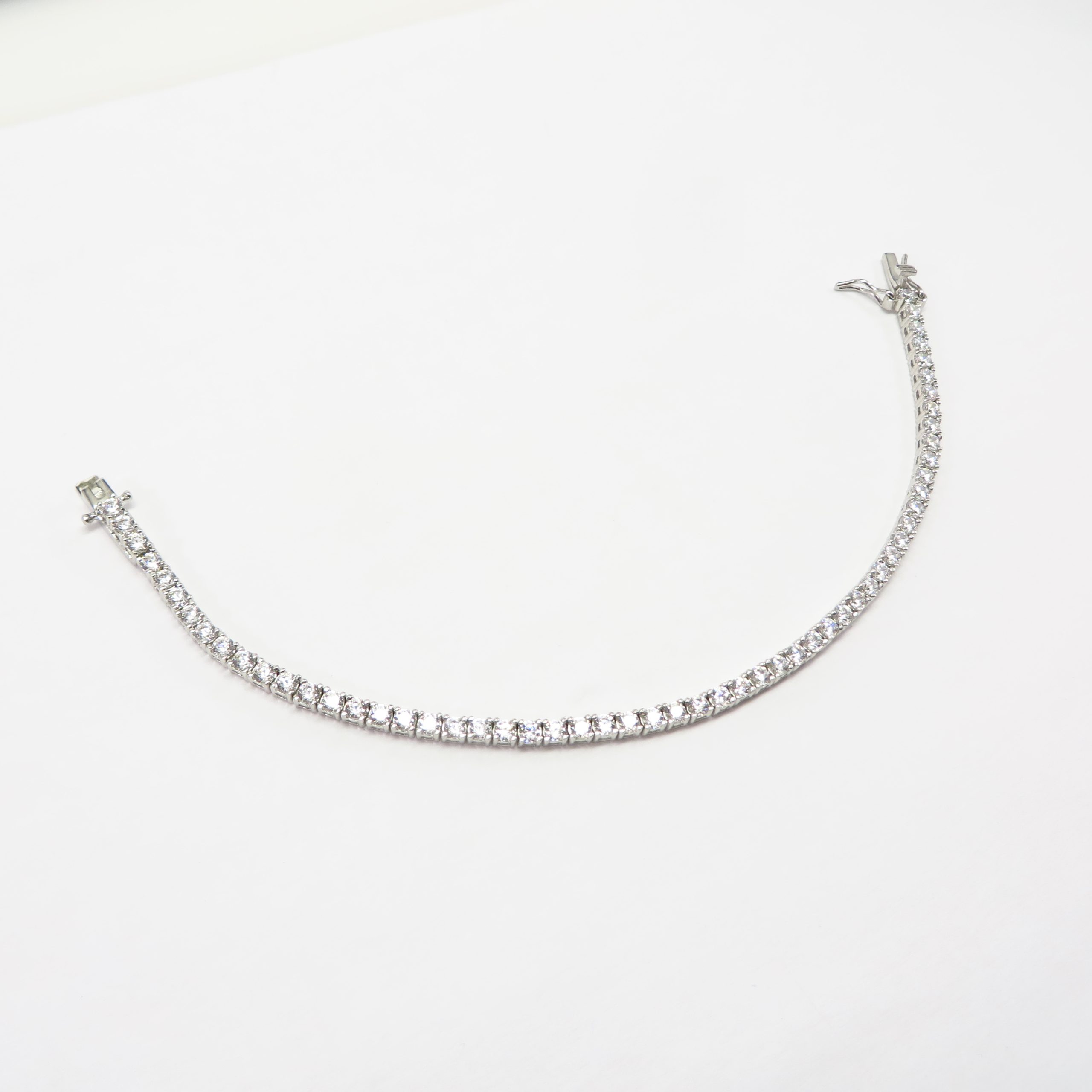 White Cubic Zirconia Tennis Bracelet