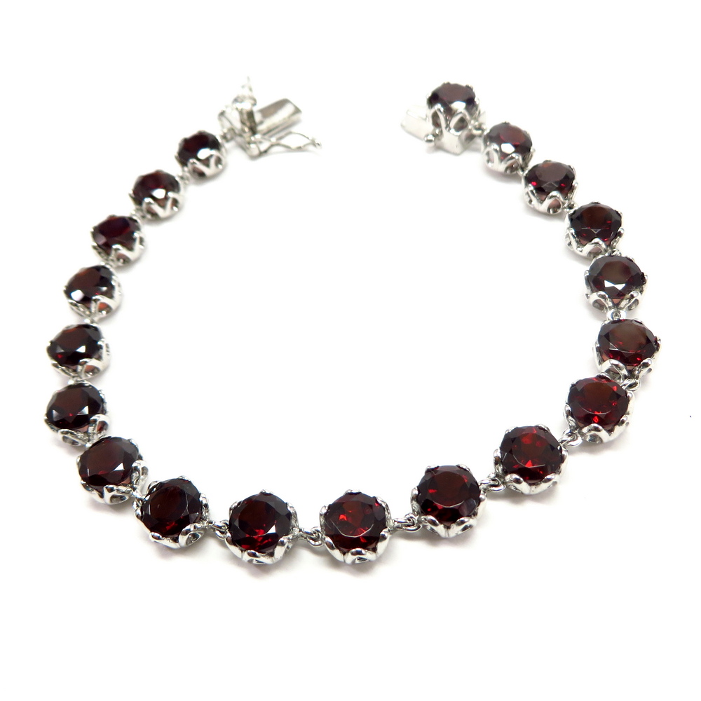 Garnet Tennis Bracelet