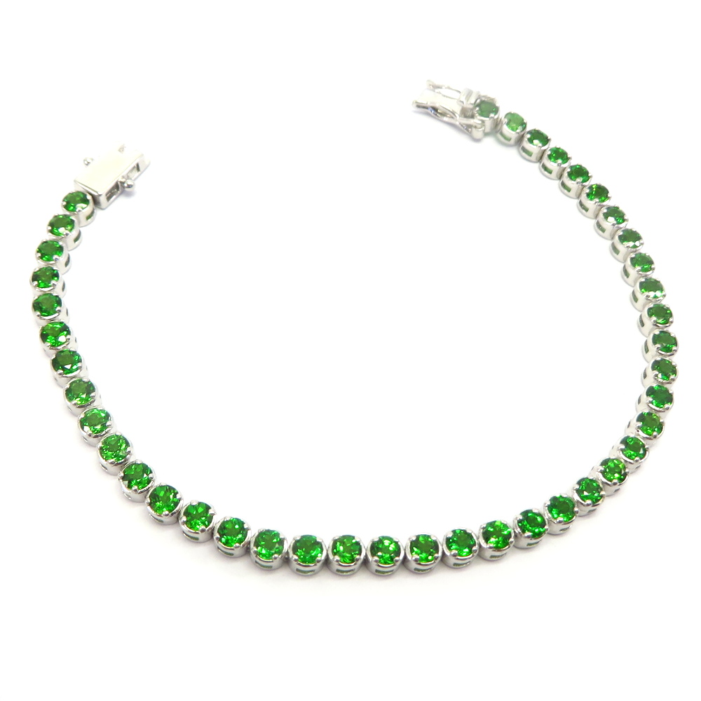 Chrome Diopside Tennis Bracelet