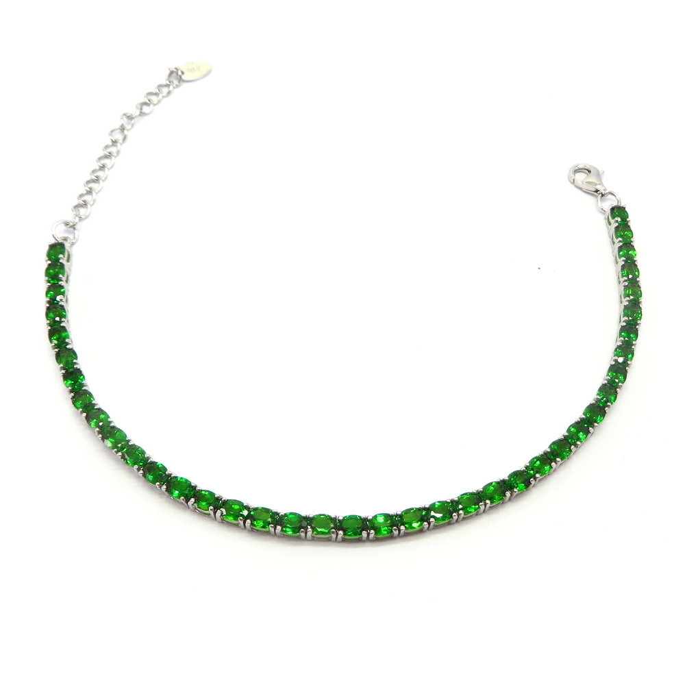 Chrome Diopside Tennis Bracelet