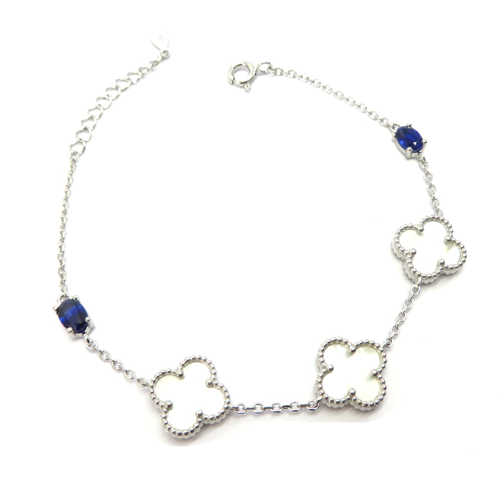 Mother-of-Pearl and Sapphire Bracelet