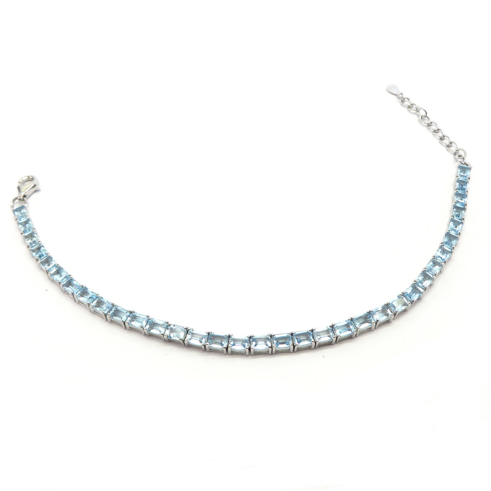 Blue Topaz Tennis Bracelet