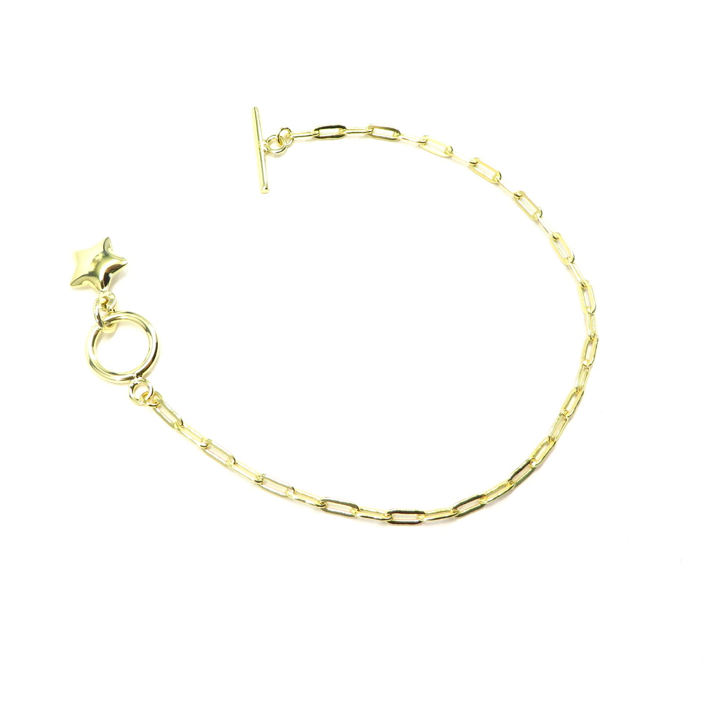 Star Charm Gold Plated Chain Bracelet