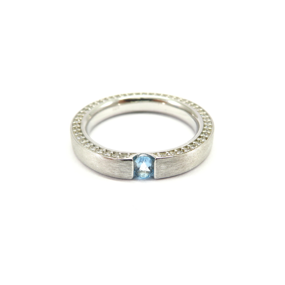 Blue Topaz Sterling Silver Ring