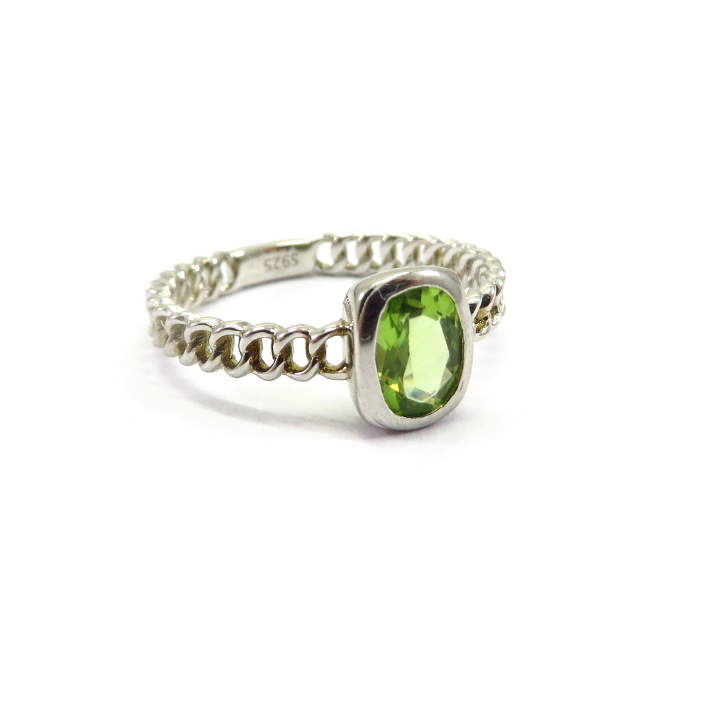 Peridot Ring set in Sterling Silver
