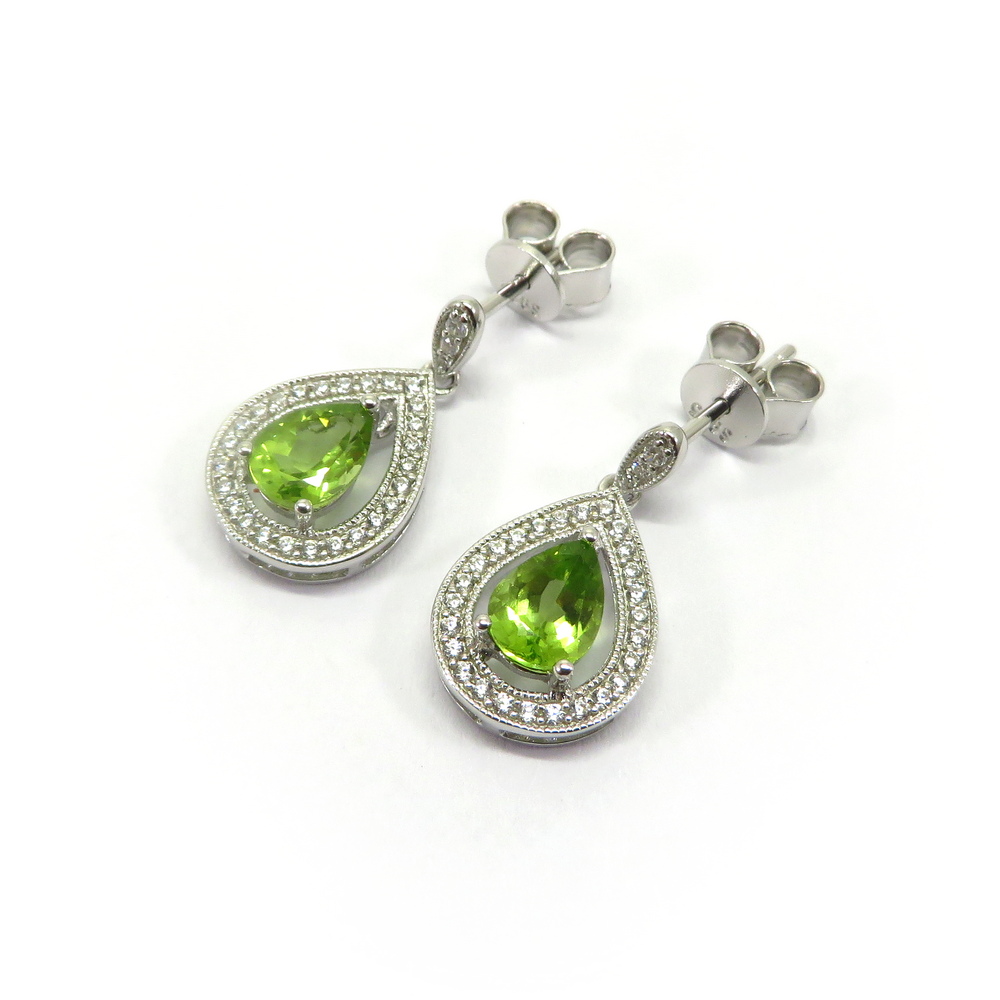 Teardrop Peridot Earrings