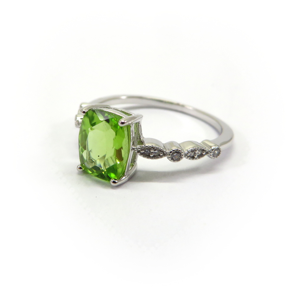 Peridot Ring set in Sterling Silver