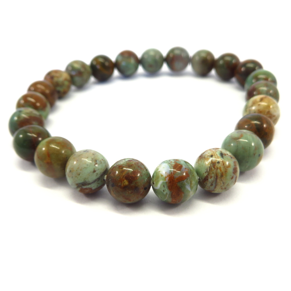 Green Chrysocolla Gemstone Beads Bracelet