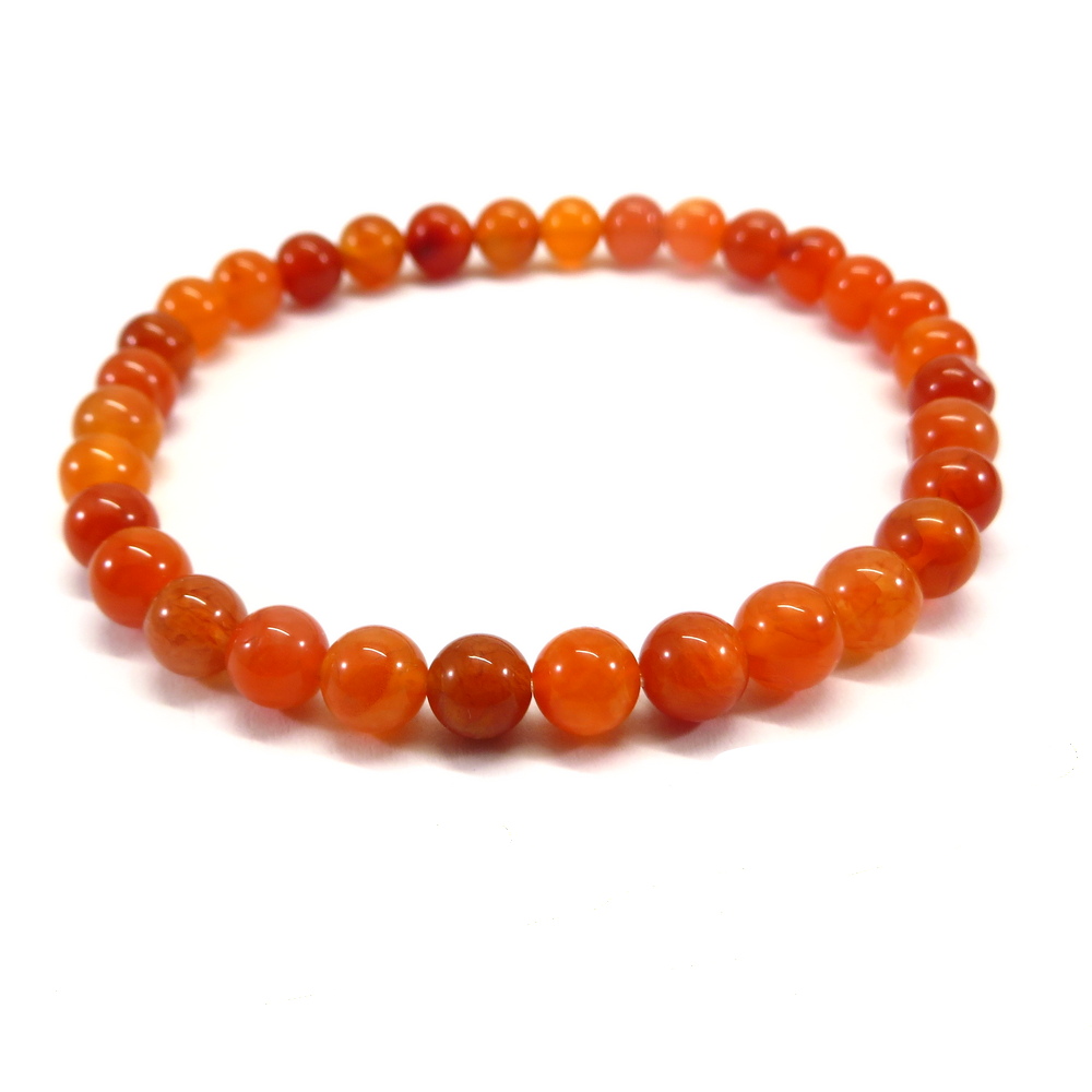 Orange Chalcedony Gemstone Bracelet