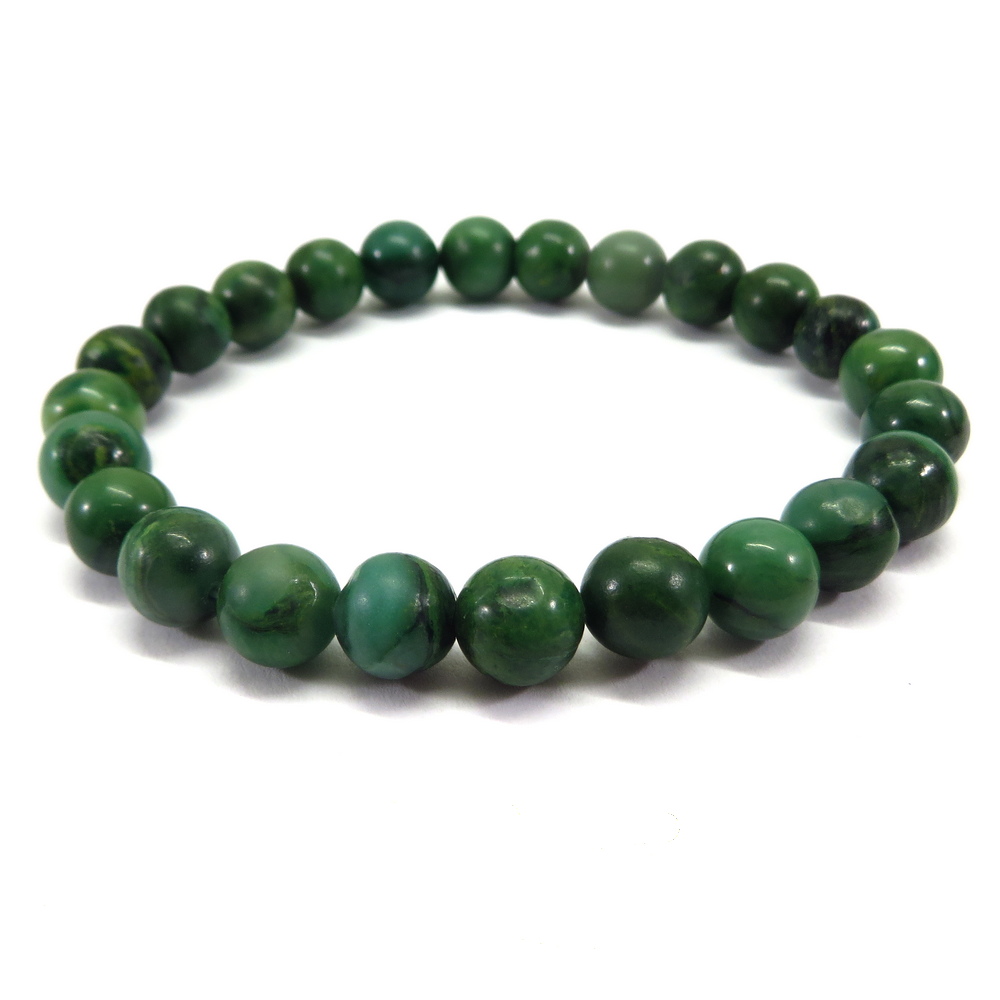 African Jade Bead Bracelet
