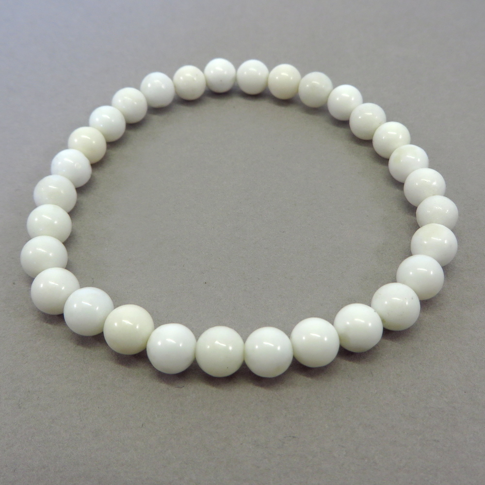 White Shell Gemstone Bracelet