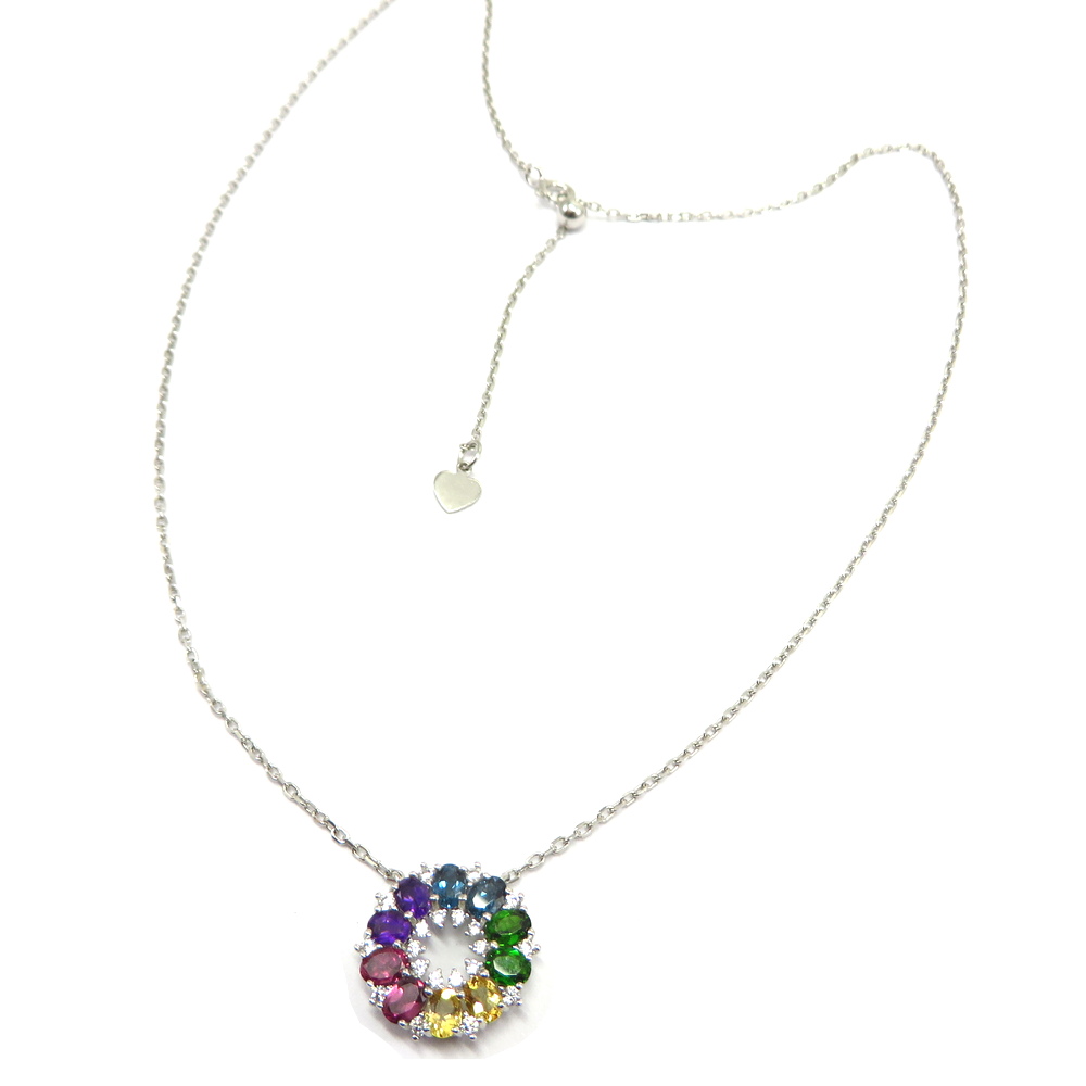 Multi-Color Semi-Precious Gemstone Necklace