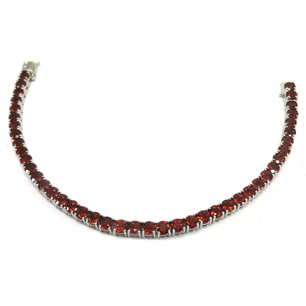 Garnet Tennis Bracelet